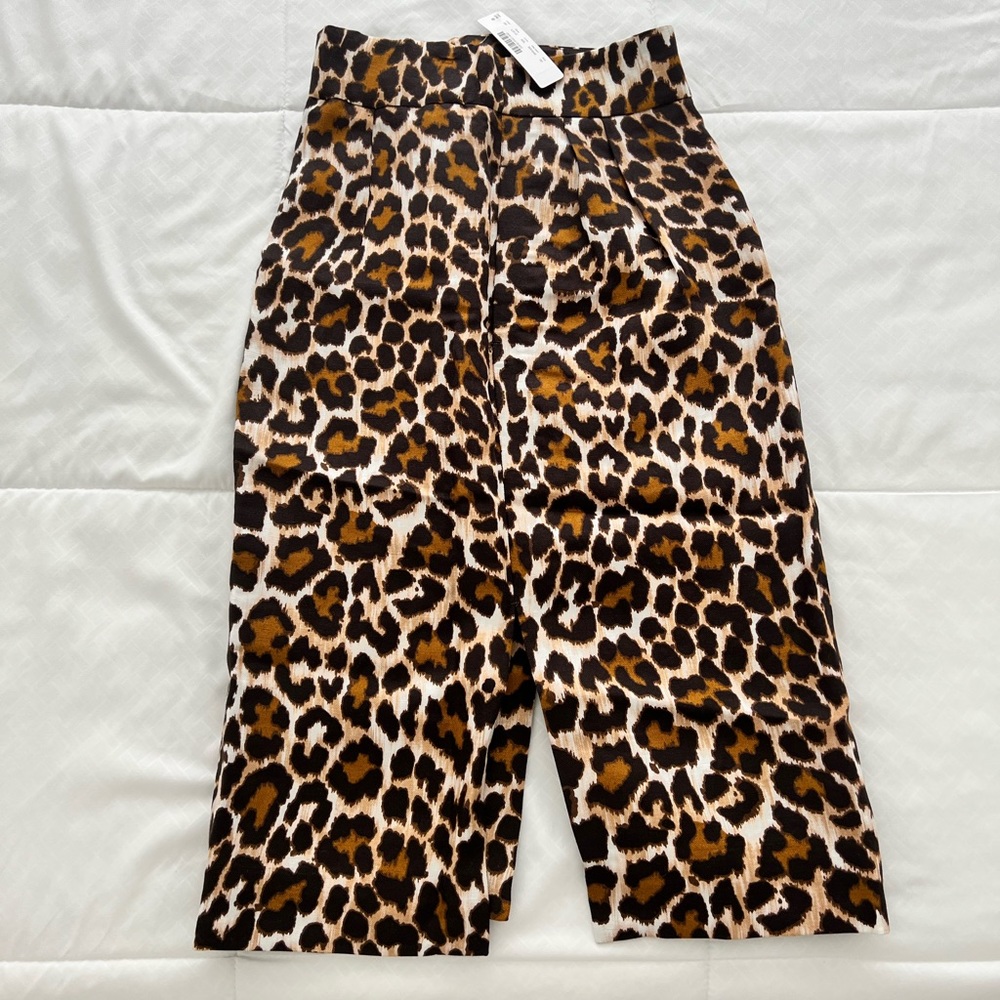 NWT J.Crew Linen Pencil Skirt in Leopard Print - Picture 4 of 7